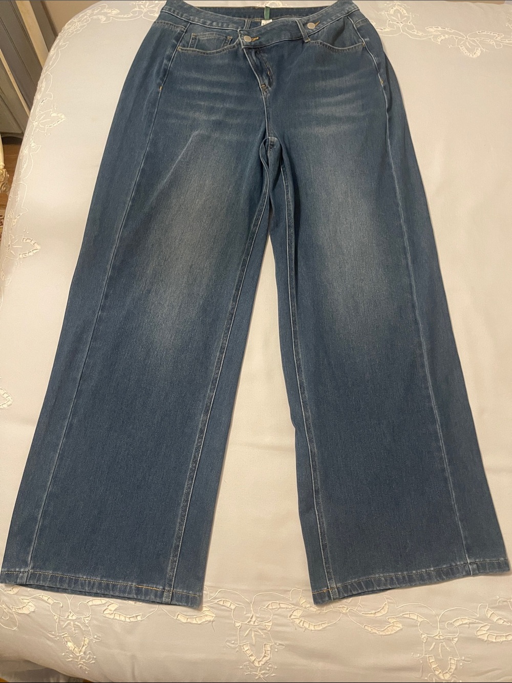 HALARA High Waisted Wide Leg Flex Denim Stretch Jeans - Sz L